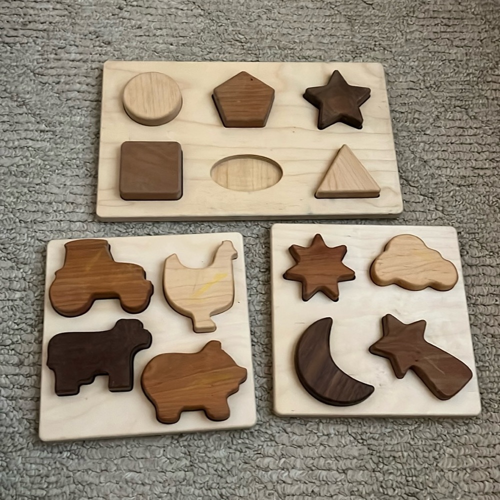 Entirely Wooden Puzzle Sets